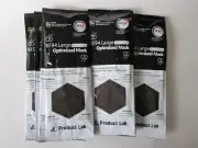 Made in Korea 20Pcs Individually Packaged KF94 Large Face Masks Black