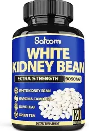 6in1 White Kidney Bean Extract Capsules 9050 Mg - with Garcinia Cambogia, Olive