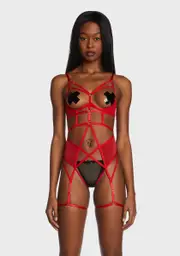 [Wolf & Whistle] Sarah Open Cup Strappy Bodysuit