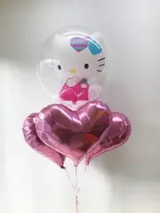 Kitty Large W Balloon Pink Heart Long Lasting Helium Balloon