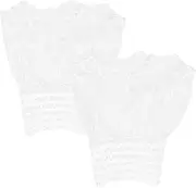 [LIFKOME] Elegant Floral Layered Lace Wrist Cuff Ruffle Arm Sleeves for Women Stretch Lace Cuff Thick Floral Bracelet Fashionable Lolita Hand Sleeve