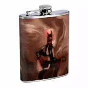 Devil Music Em1 8oz Stainless Steel Flask Drinking Whiskey Liquor