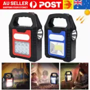 Portable Solar LED Flashlight Camping Tent Light Lantern Work Lamp Rechargeable