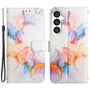 For Samsung Galaxy S24 Wallet Phone Case Marble Pattern Leather Flip Cover