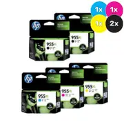 HP 955XL Ink Cartridge Value Pack - Includes: [2 x Black, 1 x Cyan, Magenta, Yellow]