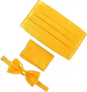 [GAROZATION] Men Costume Kit Mens Bow Ties Pretied Men Belt Dress Suits for Men Mens Cummerbund Men Wedding Costume Accessories Cummerbund and Bow Tie Mens Tri Suit Men Suits Polyester