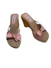 Steve Madden Clog Wedge Platform Sandal Studded Pink Leather Size 10 M