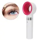 Mini USB Rechargeable Bladeless Hand Held Grafting Eyelashes Fan (White)
