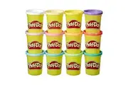 Play-Doh Pastel Colors Bulk 12-Pack of 4-Ounce Cans, Party Favors, Christmas Stocking Stuffers for Girls Boys, Kids Arts Crafts, Preschool Toys, Ages 2+