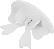 Cabilock Cozy Boys and Girls Room Wall Shelf Single Wooden Floating Shelf Bow Shape Nordic Decor Easy Install