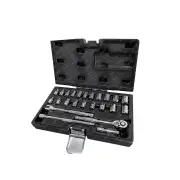 24 Pcs of Chicane 1/4" Drive Socket Set - Chrome Plated Chrome Vanadium Steel