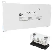 1* VoltX 12V 100Ah Lithium Battery LFP Blade 1* 4 GANG 300A M8 Bus Bar 12V Black