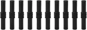 Respicefinem 10pcs 4mm Insulated Banana Coupler Female to Female Extension Banana Plug Connector Ideal for Electronics Appliances with PVC Insulation Plated Brass Body Stable (Black)