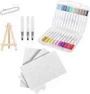 Puffy Paint Kit - 3D Puffy Paint | Foam Texture Blank Painting Paper | 12-Color Water Brush Crafts Set Draw Tools For Kids Adults Birthday Home Friends Colleagues For Kids, School Supply