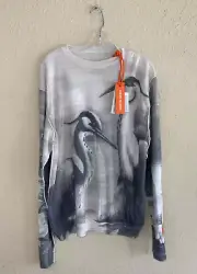 Heron Preston Mens CTNMB Knit Crew Neck Grey Size Medium