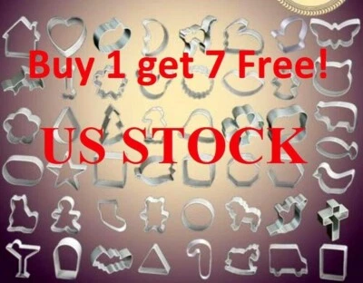 Buy 1 get 7 for Free! Stainless Steel Cookie Cutter Biscuit Cookies Pastry Mold