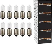 Tek Automotive 434 H6W Miniature Halogen Car Bulbs Side Tail Indicator Reverse Light 433C 12V 6W BAX9S - Pack of 10