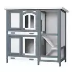 Rabbit Hutch 98cm x 45cm x 92cm Chicken Coop Large Wooden House Run Cage Bunny G