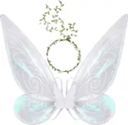 White Fairy Wings Dress up Sparkling Sheer Wings Butterfly Fairy Halloween Costu