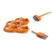 4PCS 3FT USB SYNC DATA POWER CHARGER ORANGE CABLES IPHONE IPOD CLASSIC NANO IPAD