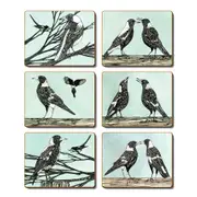 Country Kitchen Magpie Song Cinnamon Cork Backed Placemats Set 6