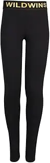 [WILDWINS] Girls' Athletic Leggings Kids Dance Workout Running Ballet Yoga Pants, Black, 116 cm