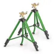 Impact Sprinkler on Tripod Base Set of 2 with 360 Degree Rotation-S - Color: Gre