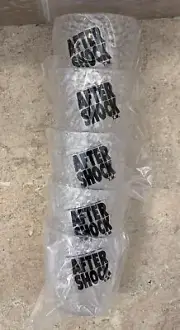 After Shock Plastic Shot Glass 5x Crackle Frost Set Of 5
