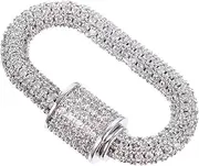 [KALLORY] Necklace Clasp Jewelry Making Clasps Jewelry Clasp Pendant Ring Connecting Clasp Crystals Necklaces Jewelry Connector Jewelry for Women Necklace Crystals Bracelet Chain Copper