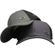 2x Oakley Tinfoil Cap Mens S/M Flex Fit Stretch Dark Brush Grey New Era Hat