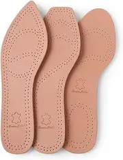 HAWILLOSCH High Insoles Insert for Women Leather Heel Pads Antishock for High Heels Flat Shoes
