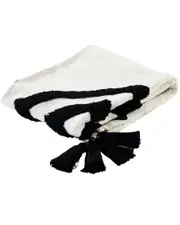 LR Home Modern Boho Tufted Diamond Medallion Cotton Throw Blanket