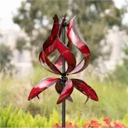 Tulip Wind Mill Spinner Kinetic Lawn Garden Decor Patio Stake Yard Art Ornament