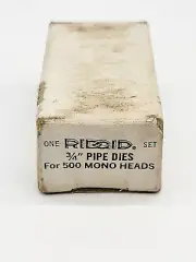 RIDGID 3/4" Pipe Dies for 500 Mono Heads 4 Pieces