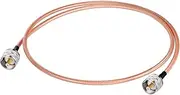 Yuslao CB Radio Coax Cable PL259 Jumper Cable UHF Male Low Loss RG142 Coaxial Cable 3ft for SWR Meter HAM CB Radio Antenna Analyzer Coaxial Switch etc.