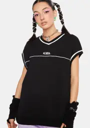 [x-Girl] Contrast Line Sweater Vest