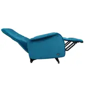 Velvet Recliner Chair Push Back Armchair Padded Lounge Chaise Malachite Green