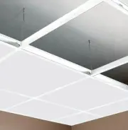 10m2 Suspended Ceiling Grid System Frame & White EasyClean Wipeable Tiles 600mm
