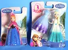 Disney Frozen 2014 Elsa 2 Dresses & Anna 1 Dress Magiclip Figure Dolls Set 4"