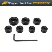 POWERTEC 7pcs Drill Bit Stop Collar Set (Metric) Assorted Size & Allen Wrench