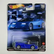 2022 Hot Wheels Premium Car Culture Bugatti EB110 1:64 Exotic Envy #4/5 Blue