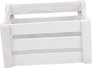 PartyKindom Storage Box Farmhouse Vintage Crates Rustic Chest Organizing Boxes Decorative Storage Crates Kitchen Retro Crate for Containers Decorative Crates Storage Bins over White Wooden