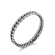 Silver plating Stackable Ring Wheat Shape Arrow Finger Ring Women Vintage Jewelry_8