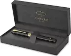 Parker Duofold Centennial Classic Black Gold Trim Solid Gold Nib Fountain Pen