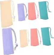 CALLARON 8Pcs Mesh Soap Pouches for Bar Soap Shower Foaming Bags with Lanyard Lightweight Soap Saver Holder for Gentle Cleansing and Aroma Release for Home and Travel