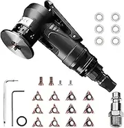 Pneumatic Chamfering Tool Handheld, Mini Air-Powered Chamfering Machine for Chamfering Metal Wood Round Corner, 45 degree Arc Corner Beveling Trimming Deburring (C&R Angle Blades)