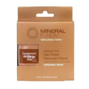 MINERAL FUSION - Acetone Free Nail Polish Remover Wipes - 3 Individual Packs