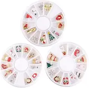 PRETYZOOM Nail Decoration 3D Nail Sticker Reindeer Nail Stickers New Year Nail Stickers Manicure Charms Festive Nail Art Tool Xmas Nail Stickers Alloy Decorative Items Christmas