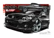 HOLDEN VE SSV UTE PHANTOM BLACK A3 FRAMED PRINT (HC173V)