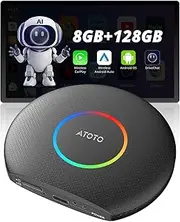 CB6 Ai Box Wireless CarPlay & Android Auto Adapter, 8GB+128GB